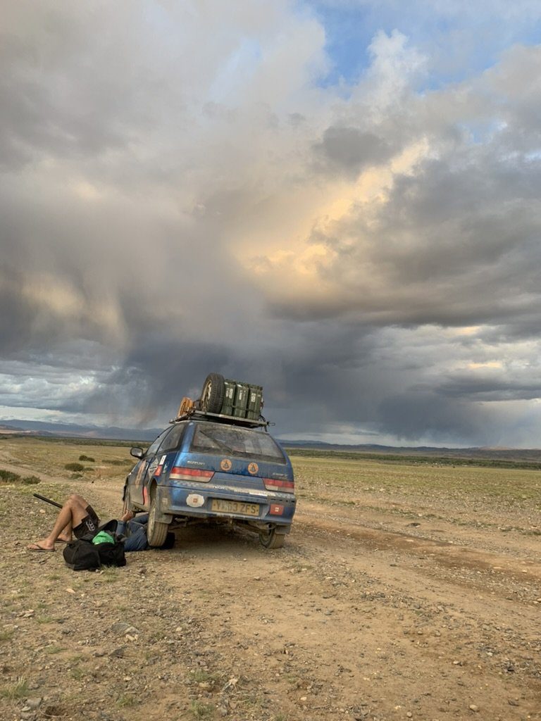 Mongol Rally, storm rolling in